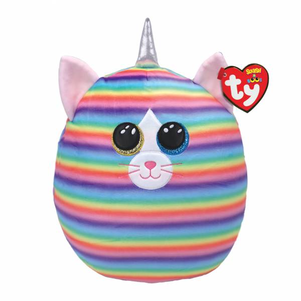 Ty Squish-A-Boo - Medium Plush - Heather the Pastel Striped Cat