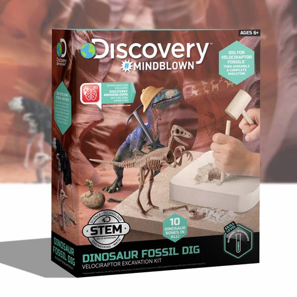 Discovery Mindblown - Dinosaur Fossil Dig (Velociraptor Excavation Kit)