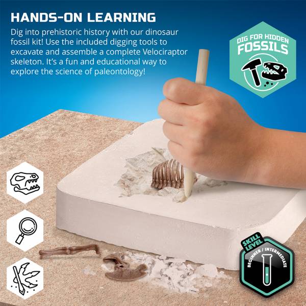 Discovery Mindblown - Dinosaur Fossil Dig (Velociraptor Excavation Kit)