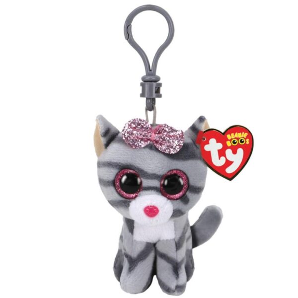 Ty Beanie Boos - Plush Clip - Kiki the Grey Cat