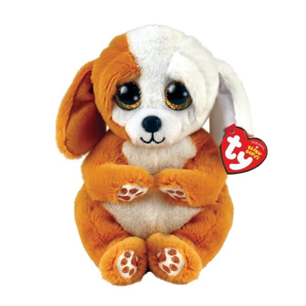 Ty Beanie Boos - Regular Plush - Ruggles the Brown & White Dog