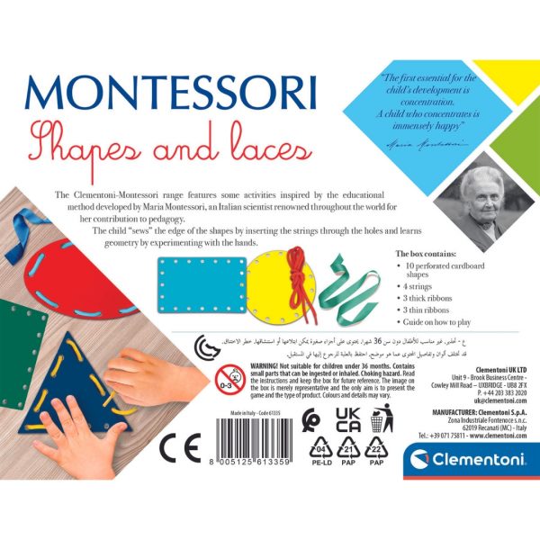 Clementoni - Montessori Shapes and Laces