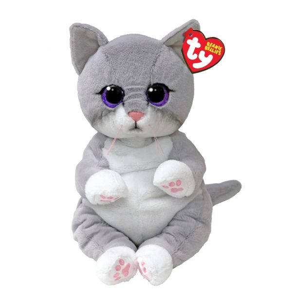 Ty Beanie Bellies - Medium Plush - Morgan the Grey Cat